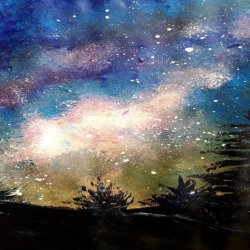 Night Sky in Acrylics