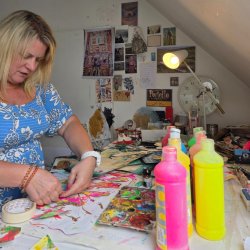 Moira in her studio