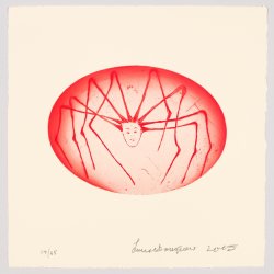Louise Bourgeois painting of a woman's head with spider legs
