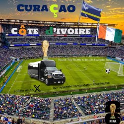 Curaçao 🇨🇼 vs Côte d’Ivoire 🇨🇮(ROUND-TRIP Shuttle to Lincoln Financial Field)⚽️6-25