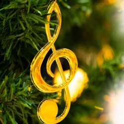 Treble clef Christmas ornament