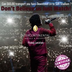 BRUNO🌹MARS Round-Trip Shuttle from🍾(Downtown LA to SOFI STADIUM)