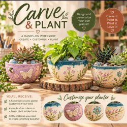 Carve & Plant Workshop — Play with Plants and Clay!
