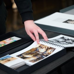 Intro to Portfolios Workshop. Image of a portfolio book opened up.