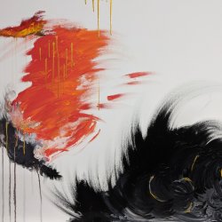 Sound, breath & mark making painting