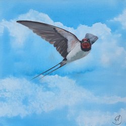 Acrylic Art Class - ‘The Swallow’.