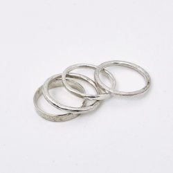 Make Three Silver Stacking Rings with Different Textures and Finishes