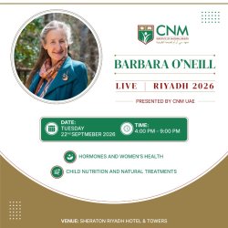An Evening with Barbara O'Neill – LIVE in Dubai Presented by CNM Institute of Natural Health (UAE) & CNM UK