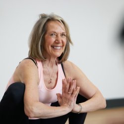 Woman in a yoga pose