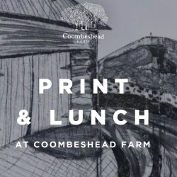 Festive lino print cards full day workshop and lunch at Coombeshead Farm