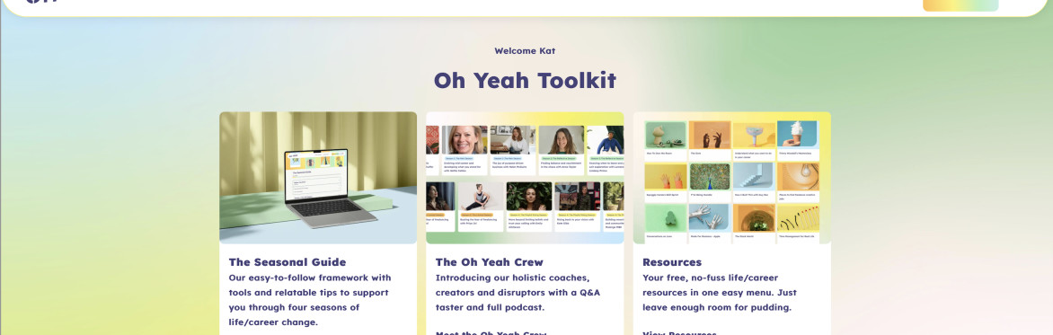 Oh Yeah's Toolkit for career change