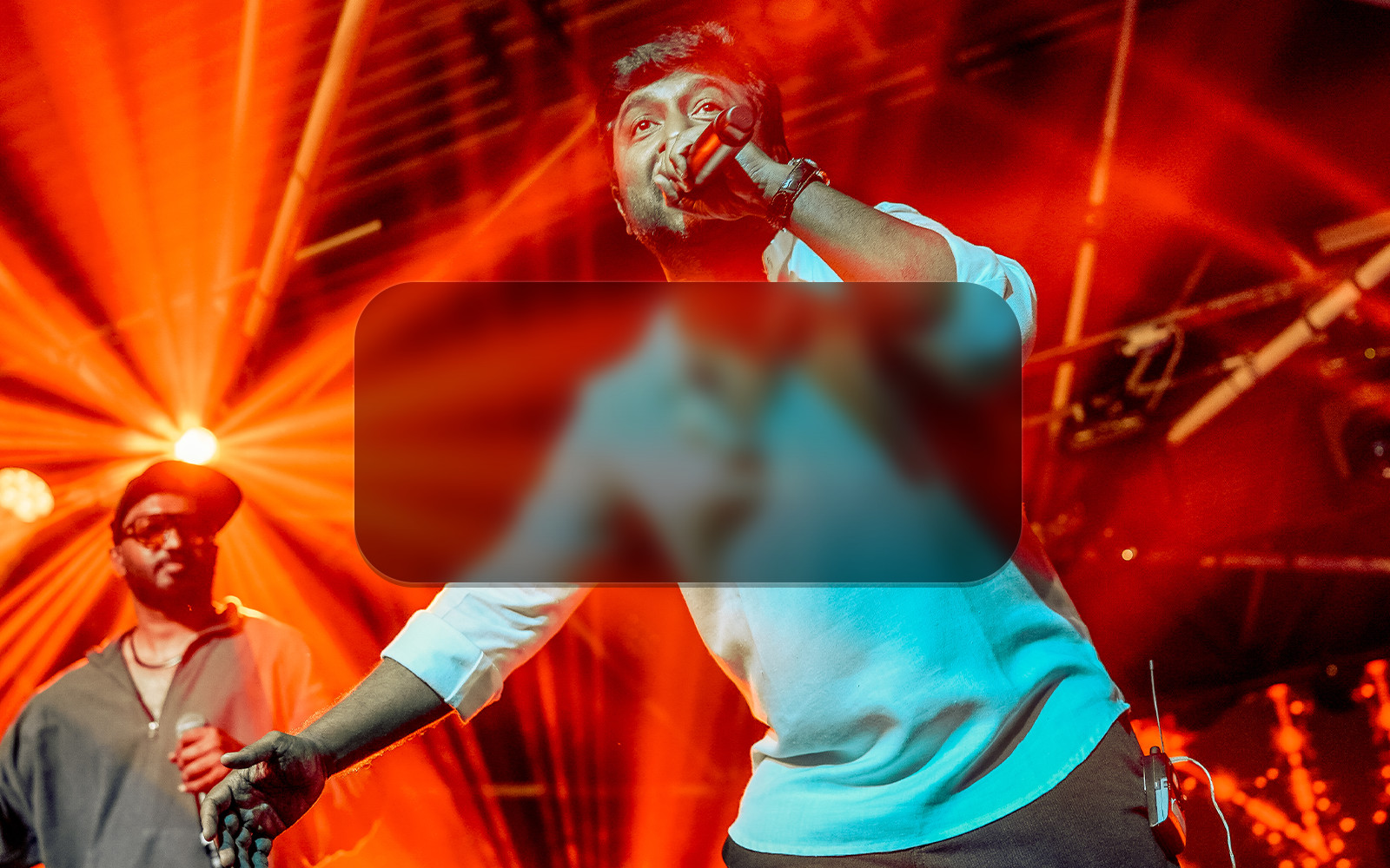 Image contains Actor/Musician Vineeth Sreenivasan in the poster in singing position with a microphone, with details of the venues in the UK