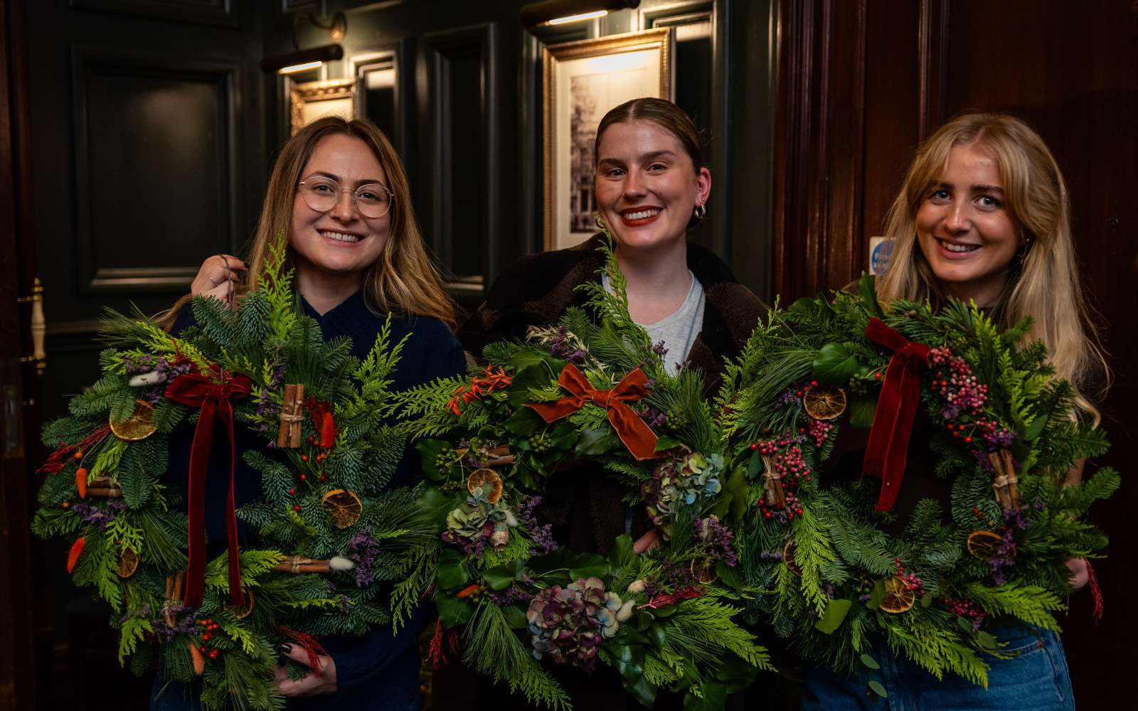 Luxury Christmas Wreath Workshop at Blyth Hall (Evening)