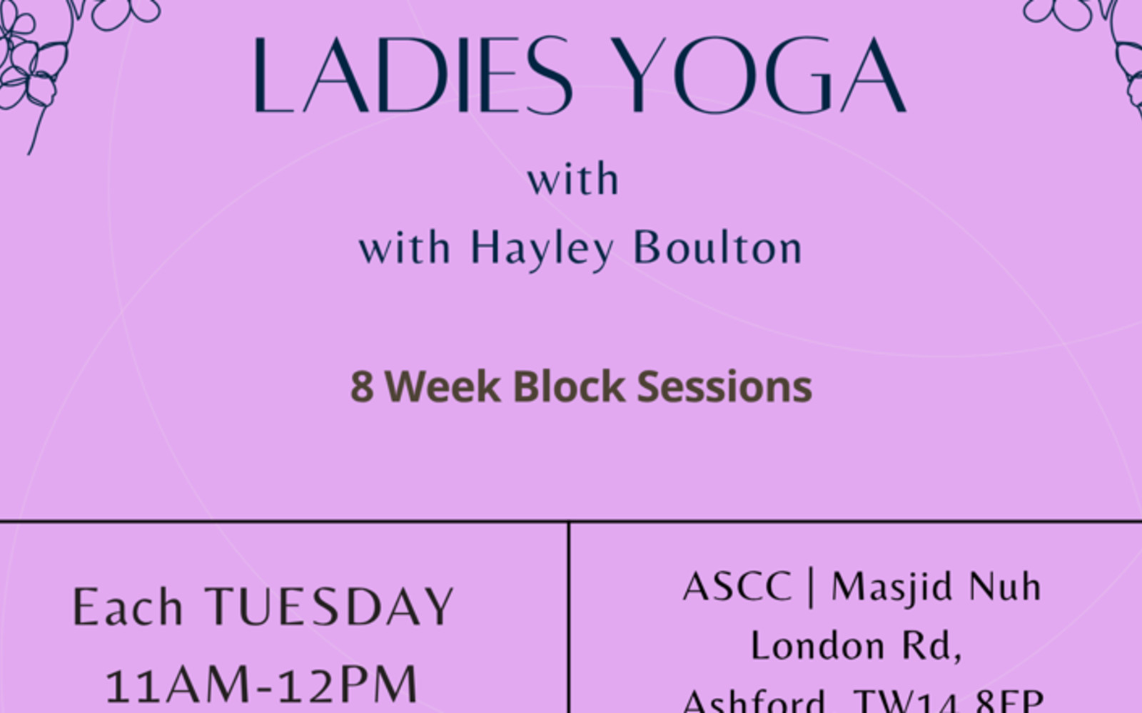 Yoga class for ladies