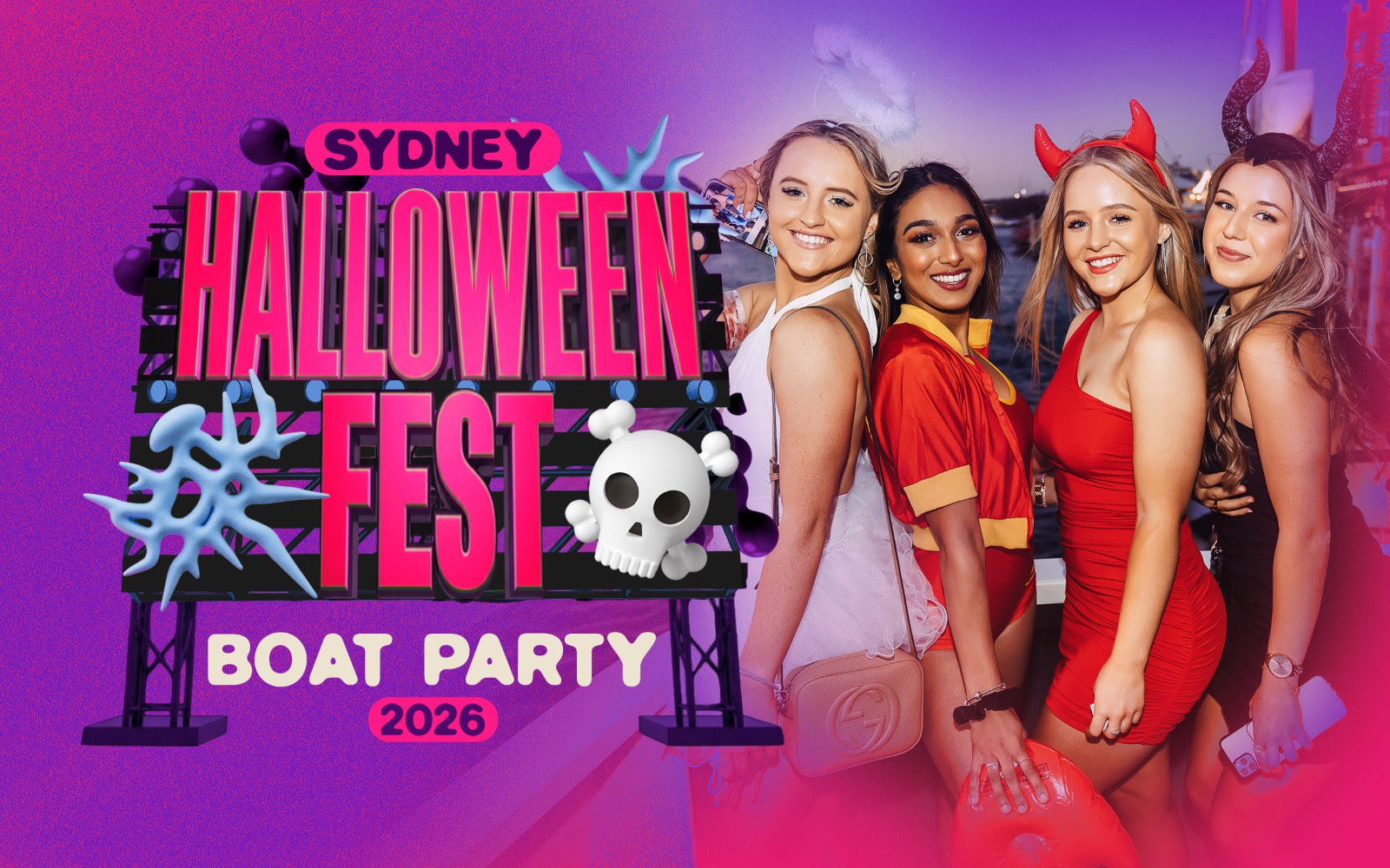 Halloweenfest Boat Party Sydney 2026 | AFTER DARK 8PM-12AM