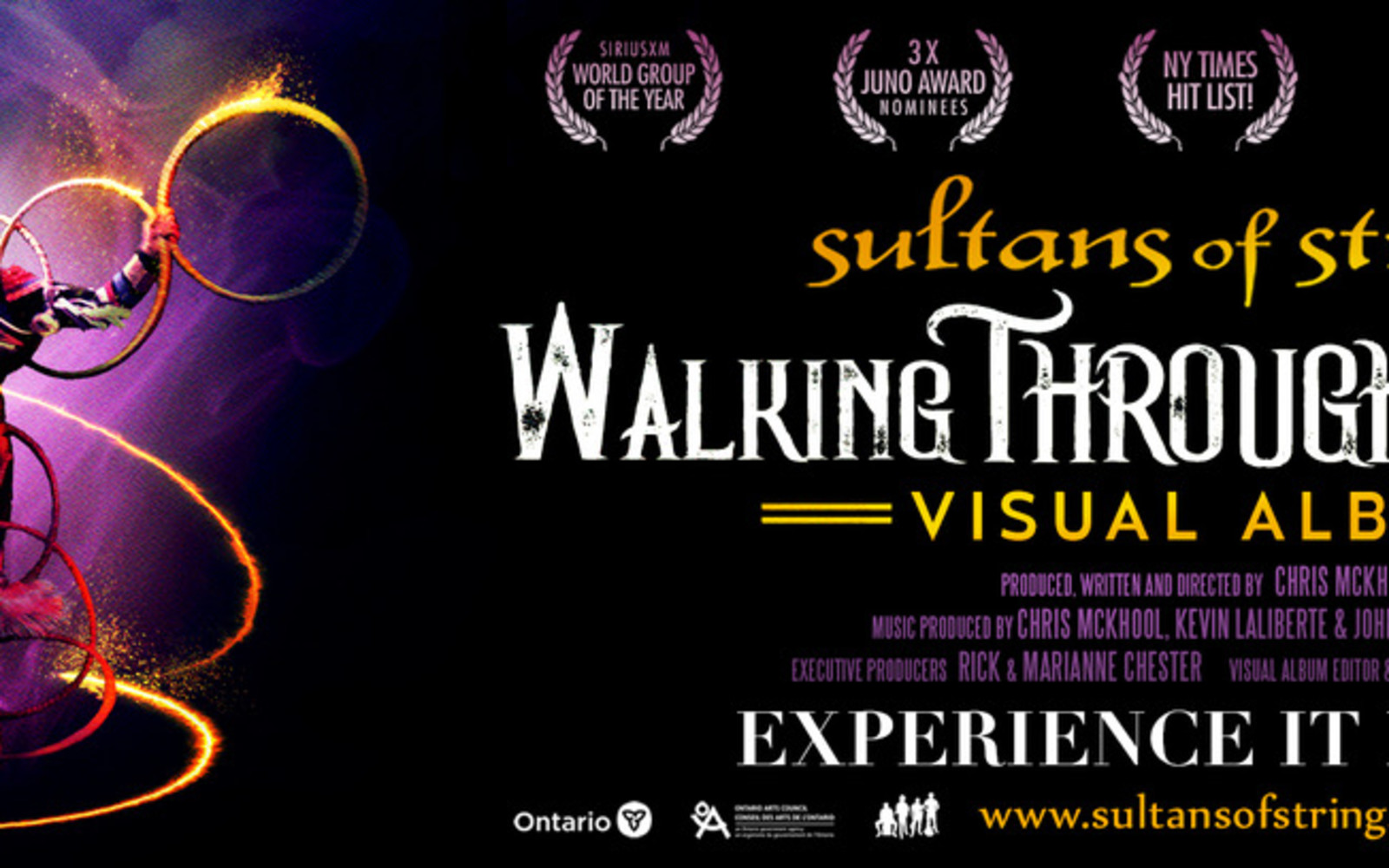 Poster for Sultans of String Walking Through the Fire: Visual Album