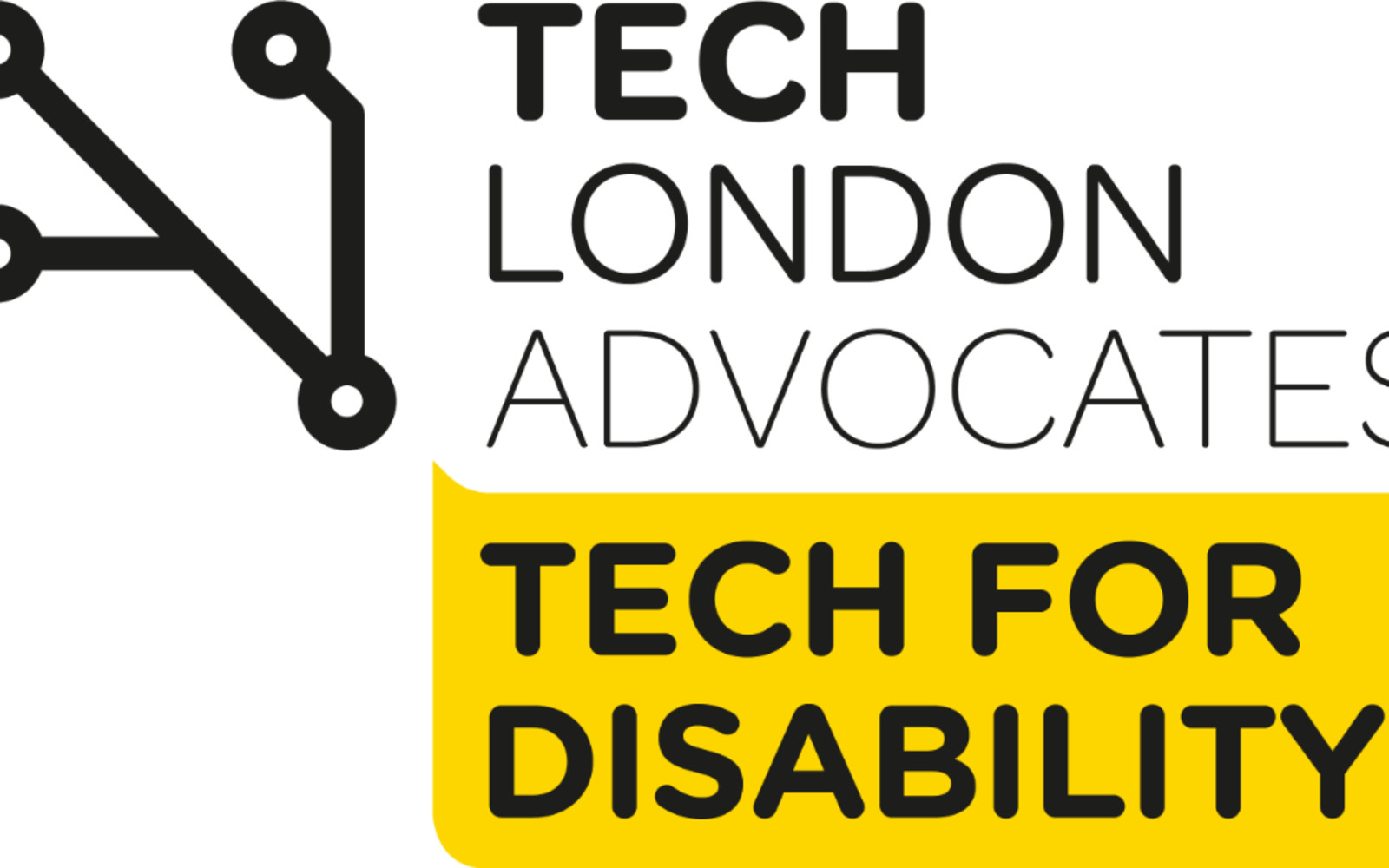 Logo with name on yeloow and network spokes image.