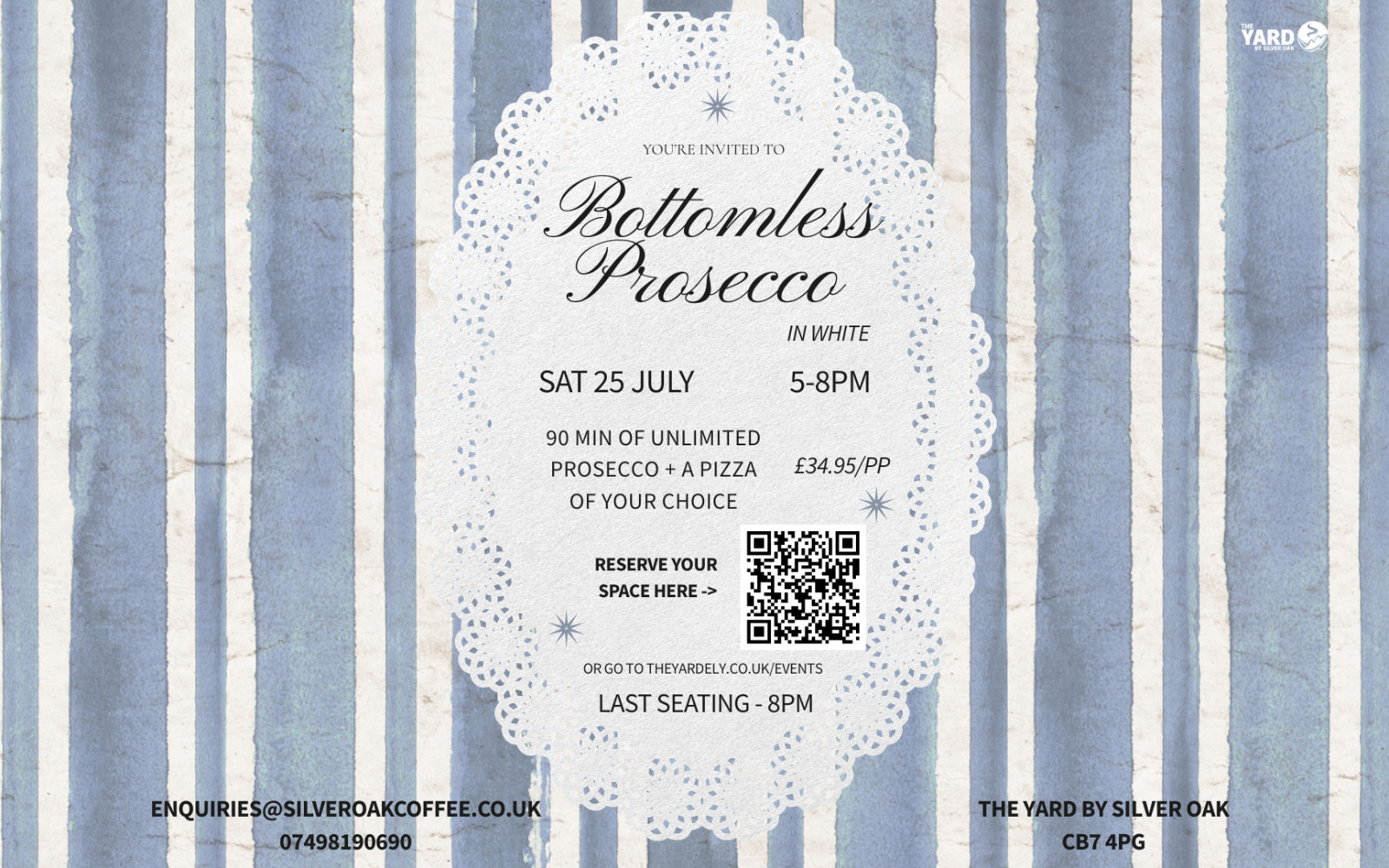 Bottomless Prosecco in WHITE - Summer Edition