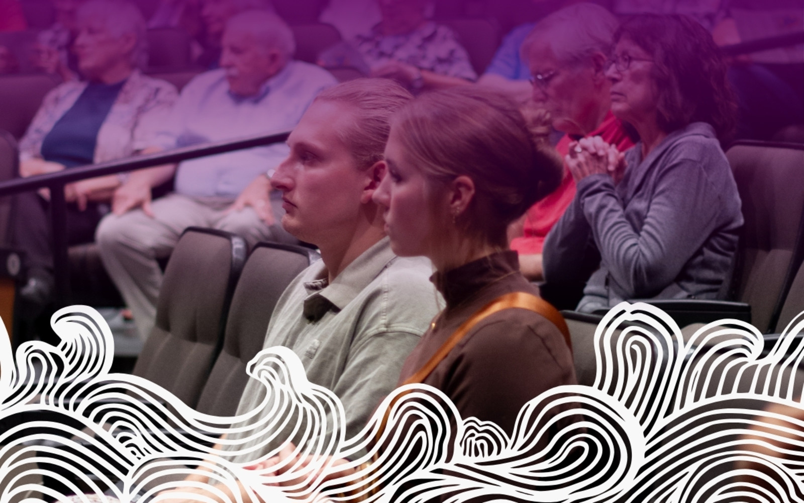 young couple in the auditorium at IVCC