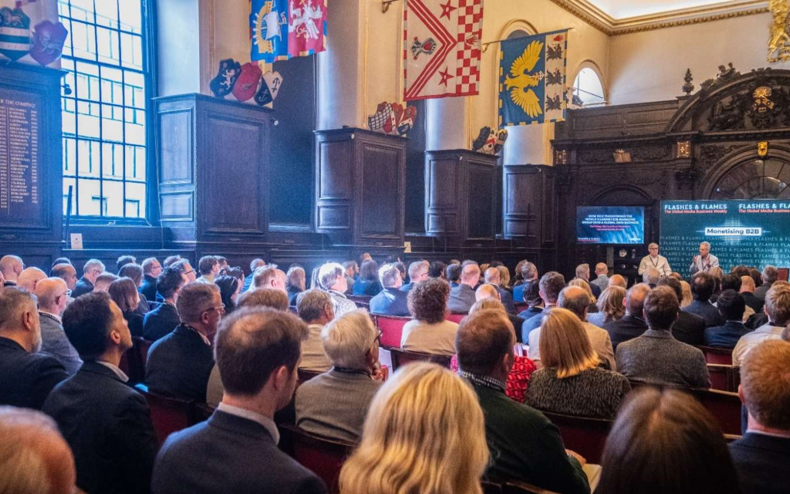 Attendees at the previous Flashes & Flames event at Stationers' Hall in London