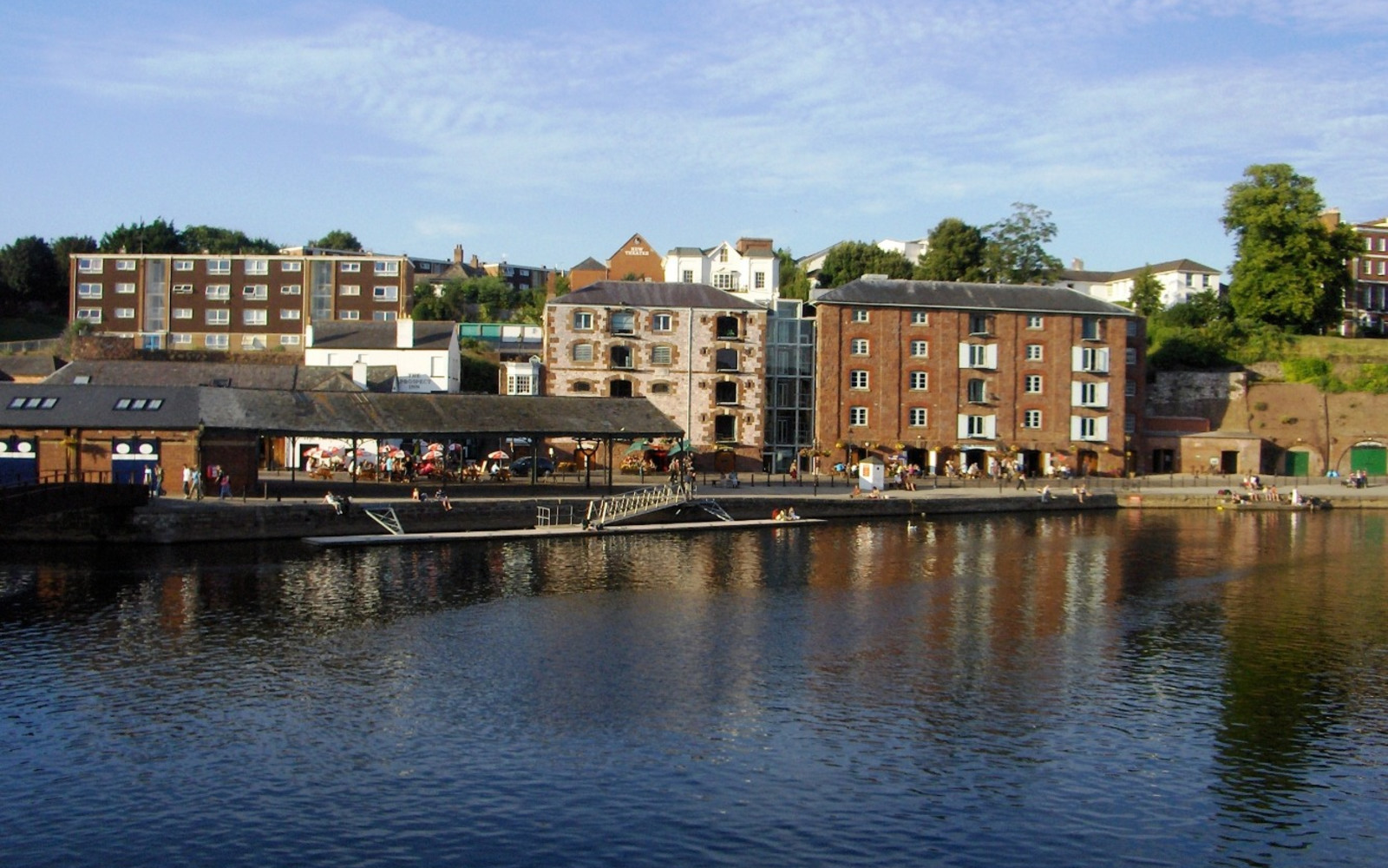 looking over the quay at Exeter