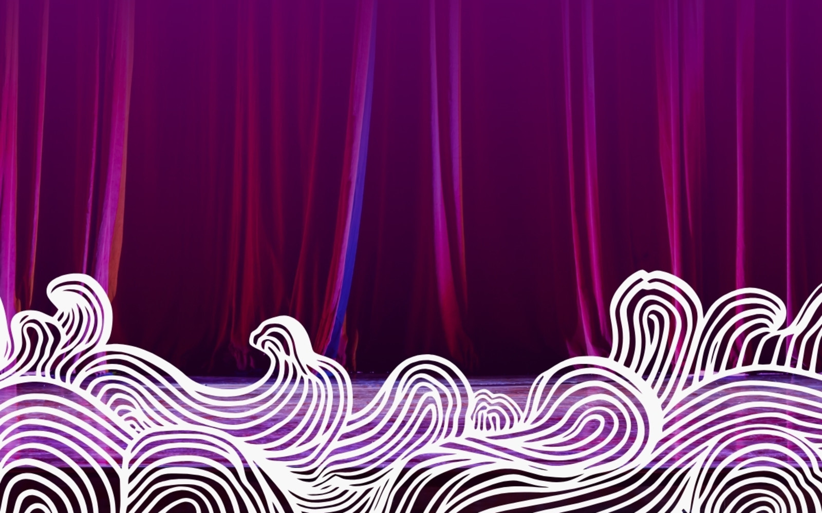 purple theater curtains