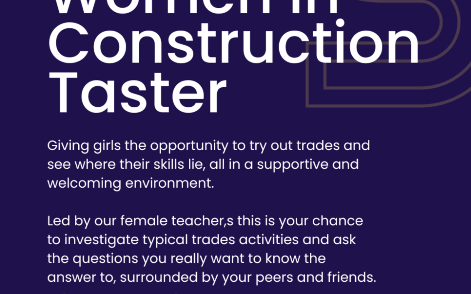 Women & Girls in Construction Taster Session