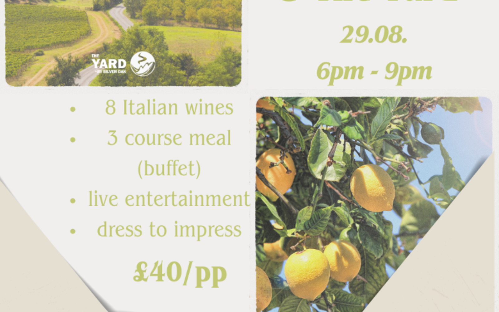 'Late summer in Tuscany' - Wine Tasting Garden Party