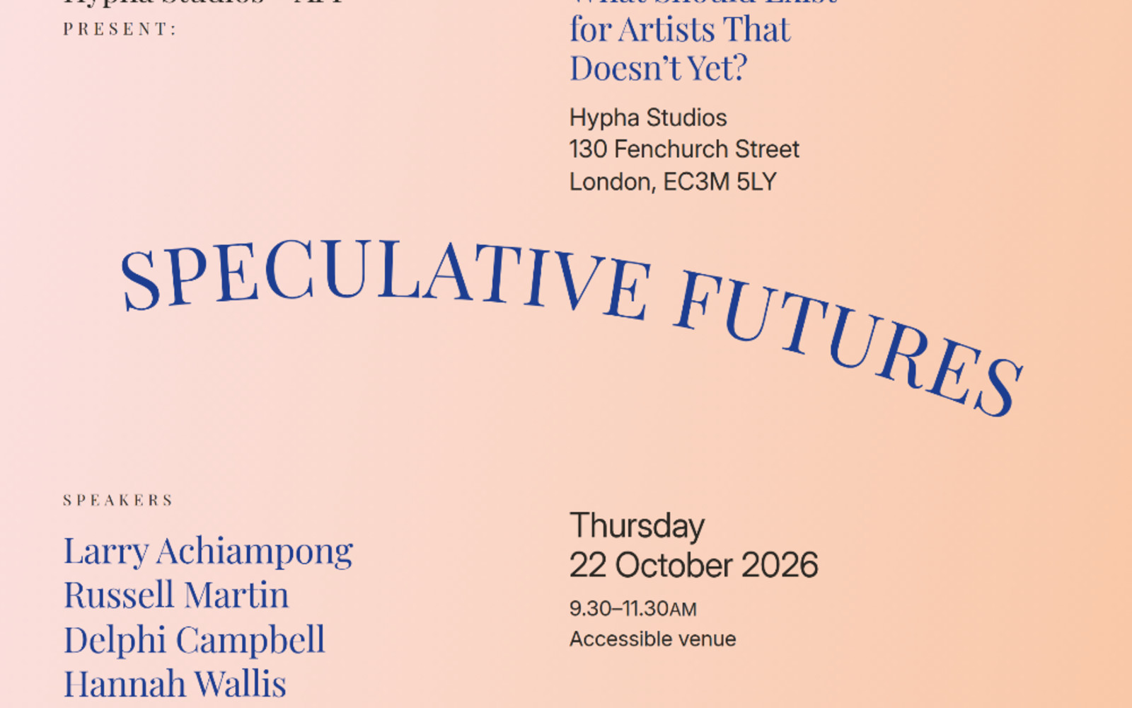 AFF Event with Larry Achiampong: Speculative Futures