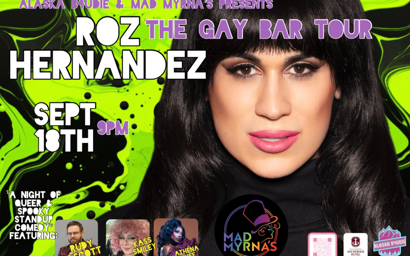 Roz Hernandez live September 18th 9pm at Mad Myrna’s