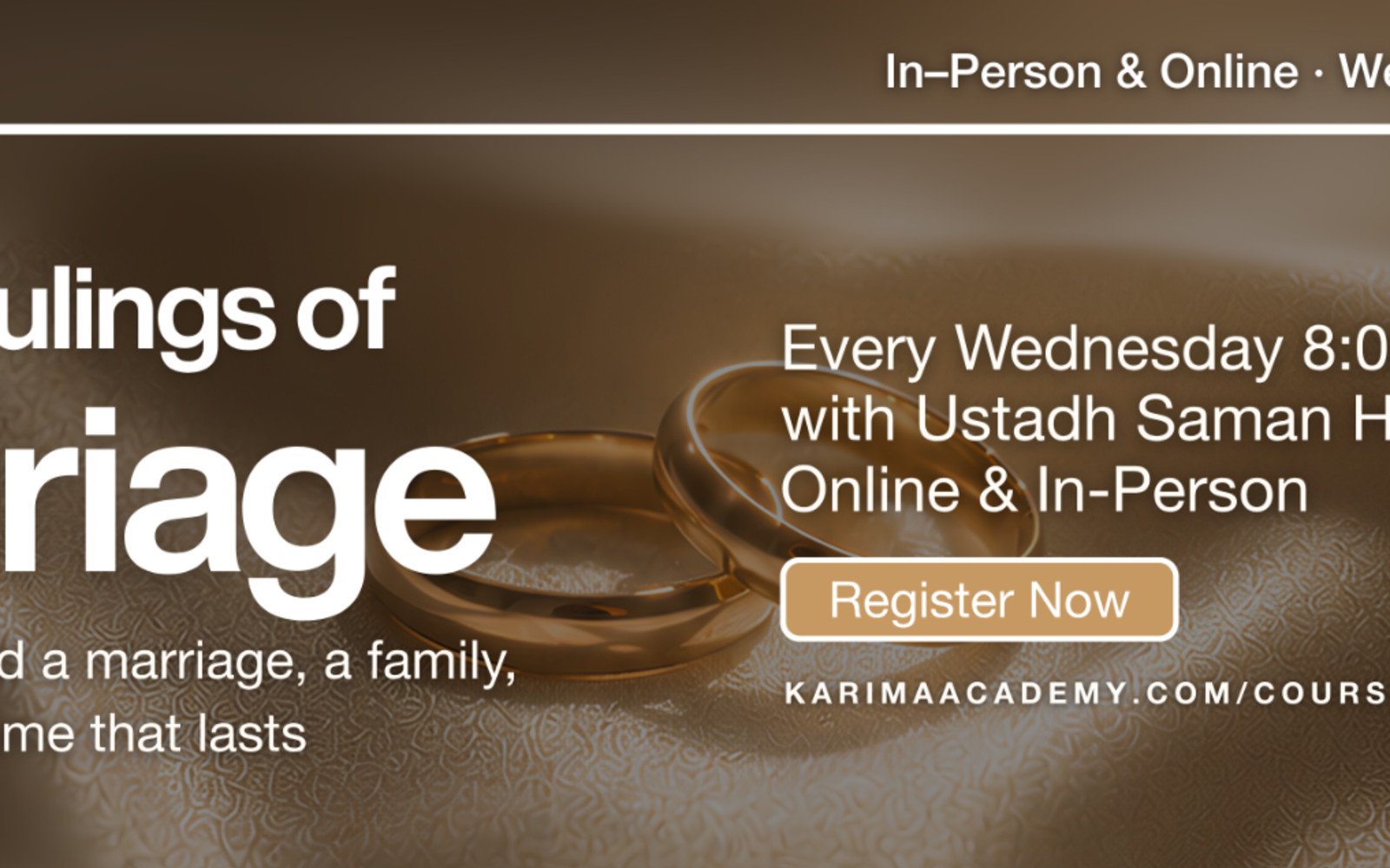 (RECORDING) The Rulings of Marriage