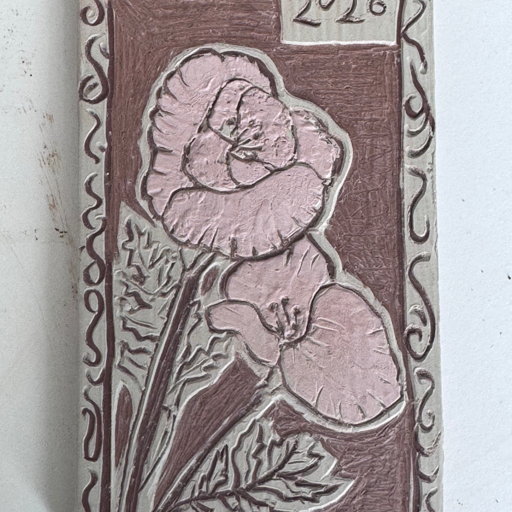 decorated ceramic tile