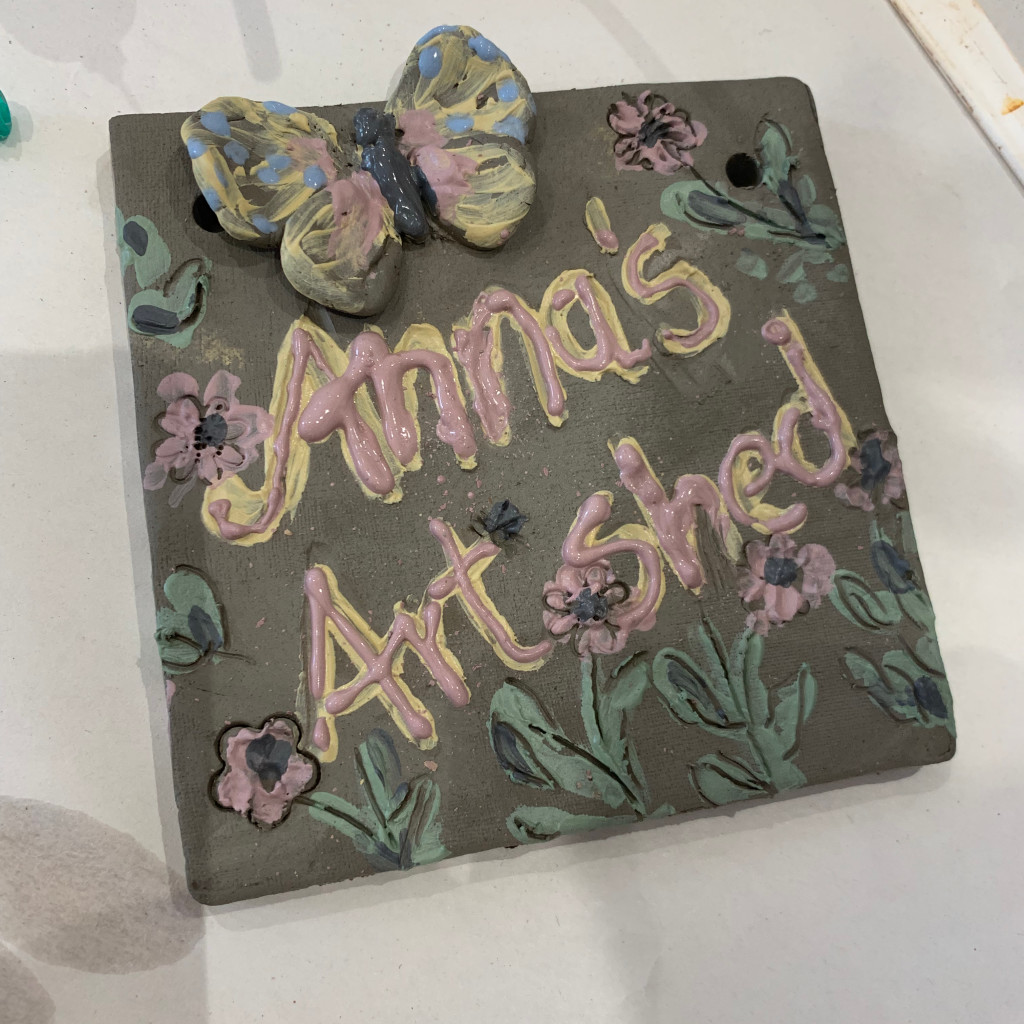 decorated ceramic tile