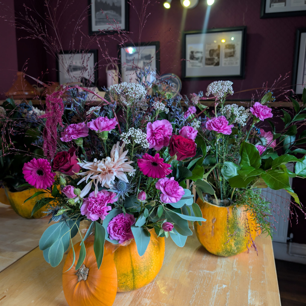 Pumpkin Floral Workshop at Hatters Food Hall