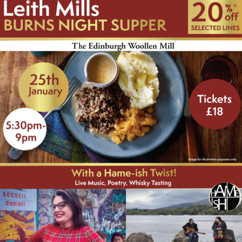 Leith Mills Burns Night Supper with a Hame-ish Twist!
