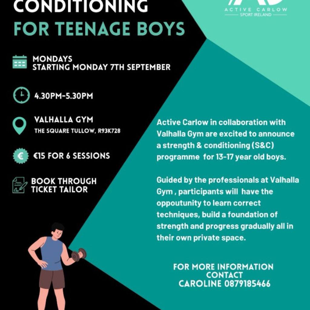 Beginner Strength and Conditioning(S&C) Programme for Teenage boys
