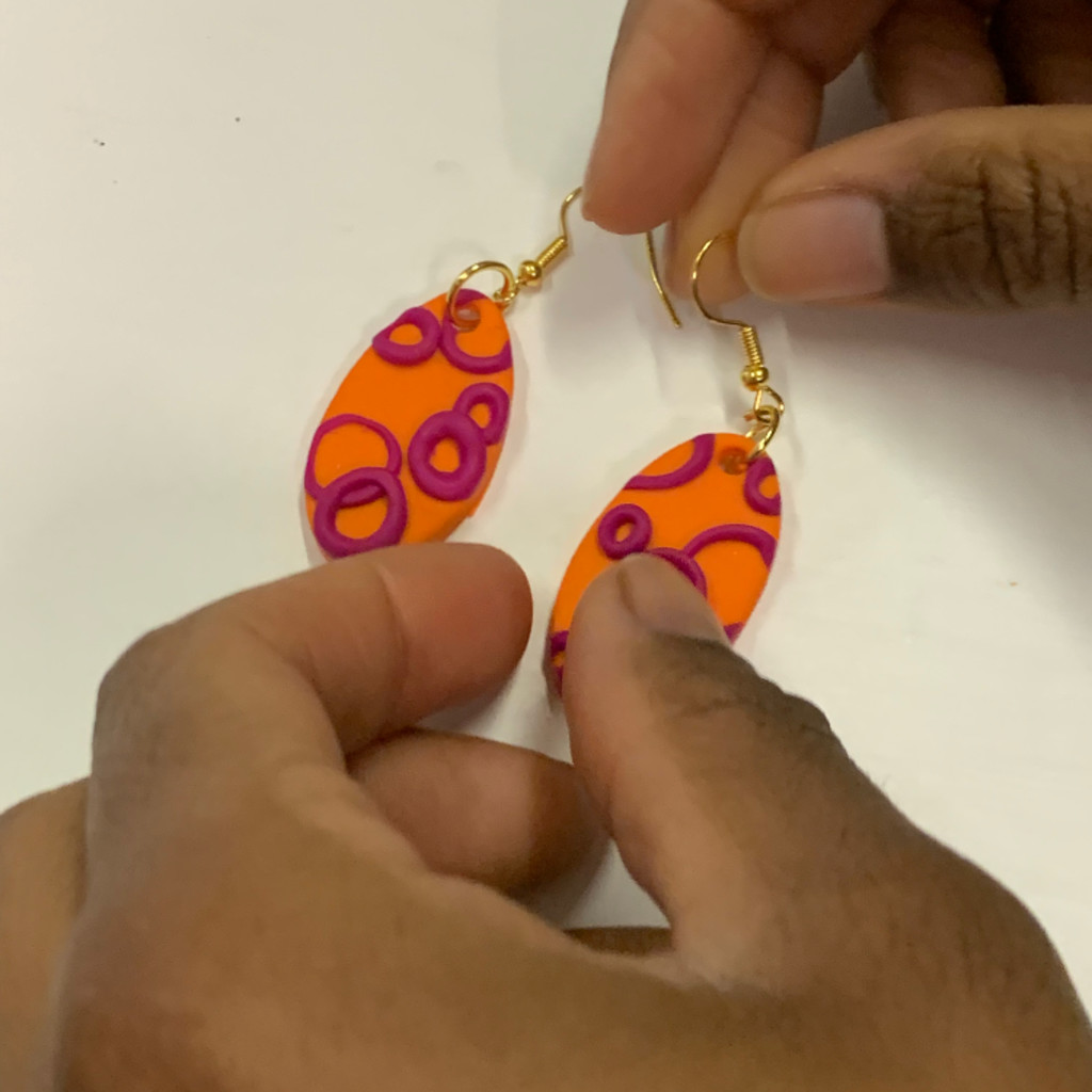 orange earrings