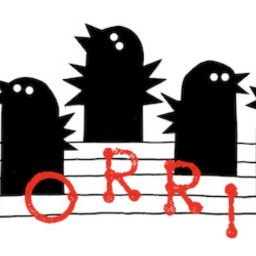 Choir logo: Birds singing on musical stave with MORRIS in caps