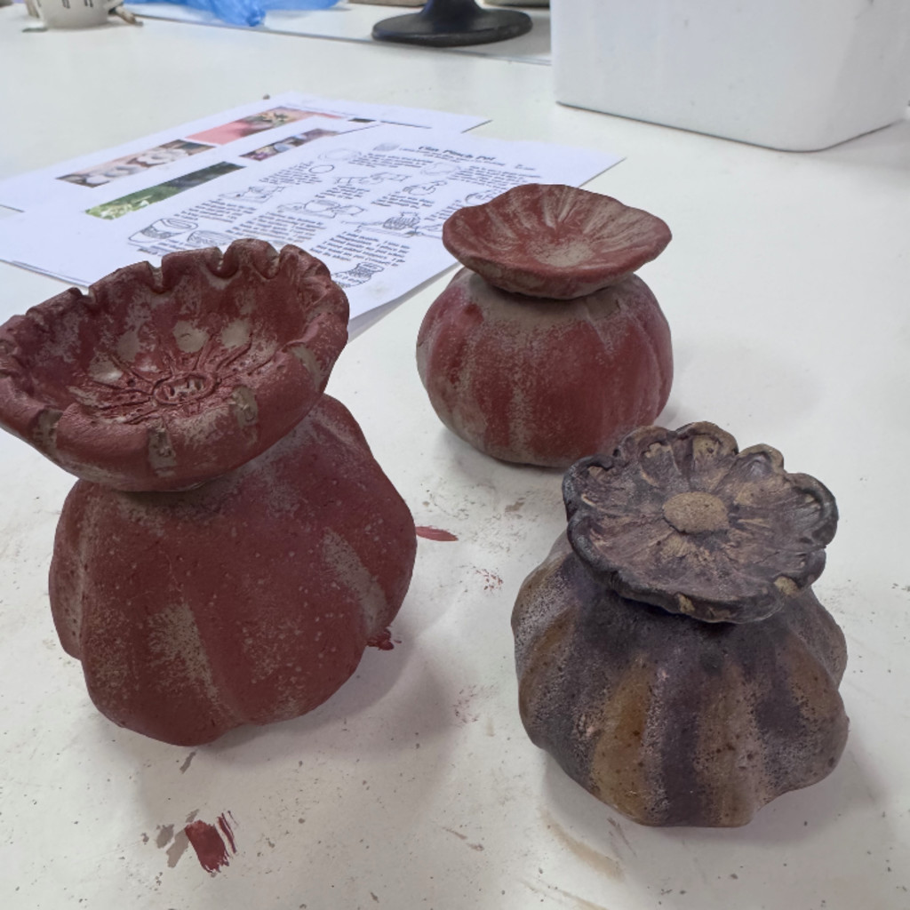 Garden ornaments in clay