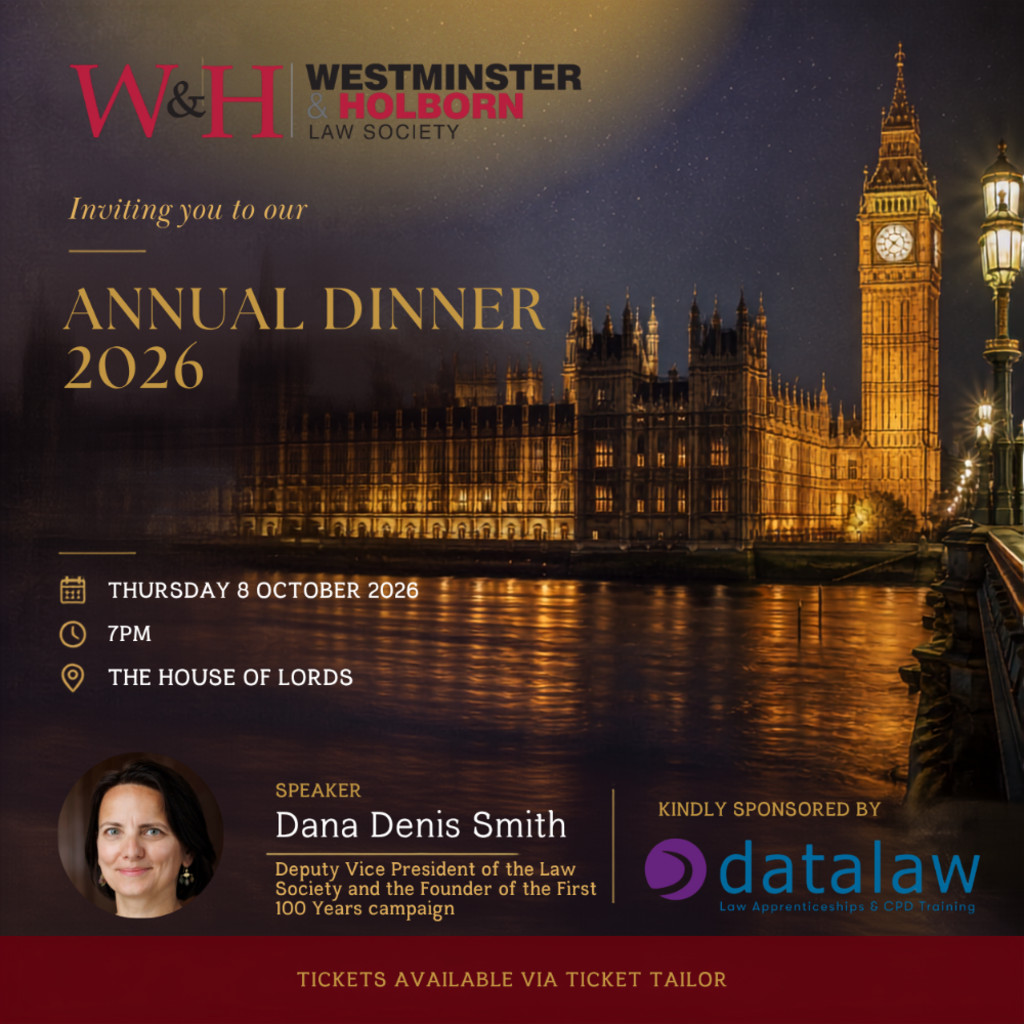 Westminster and Holborn Law Society's Annual Dinner 2026