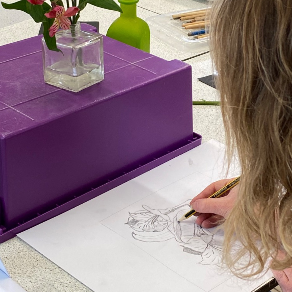 drawing a flower