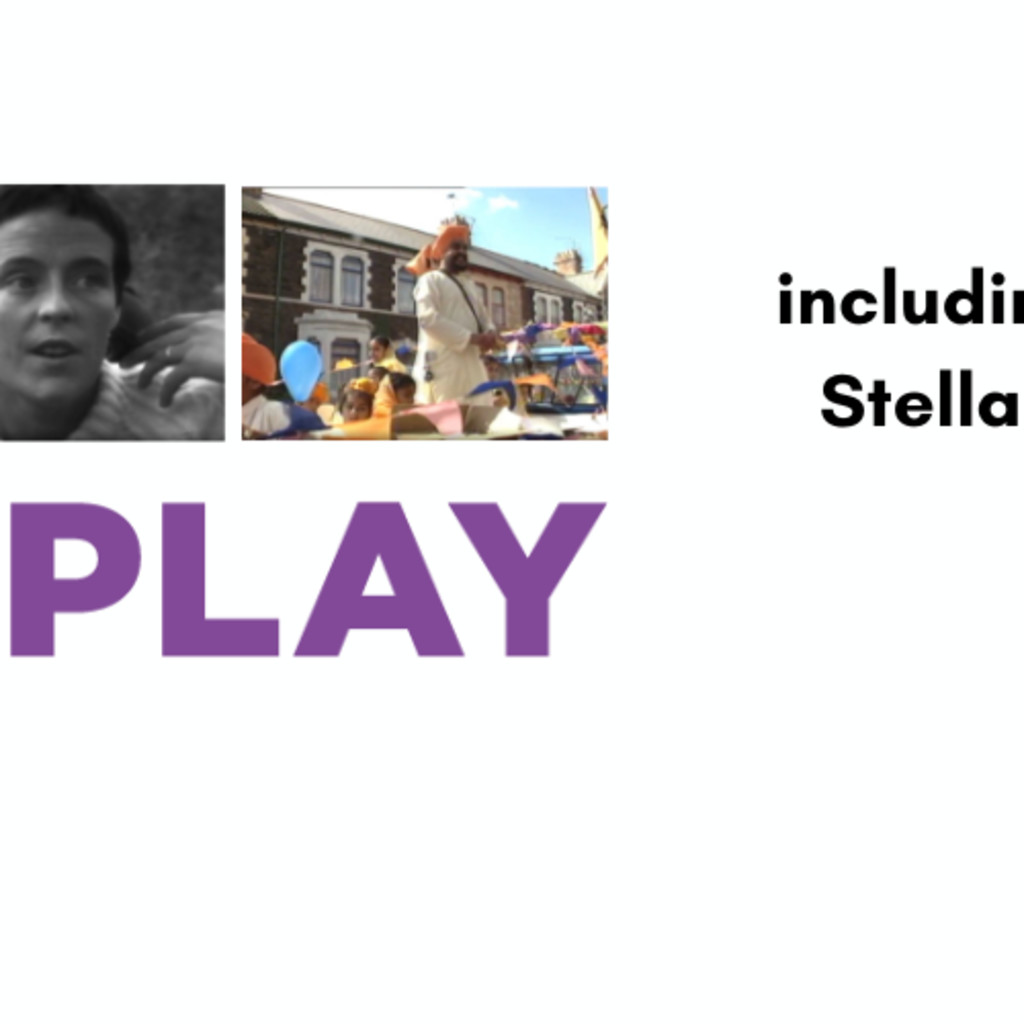A banner promoting the BFI Replay launch event with four archive images and additional text including a special screening of She Town directed by Stella Rooney