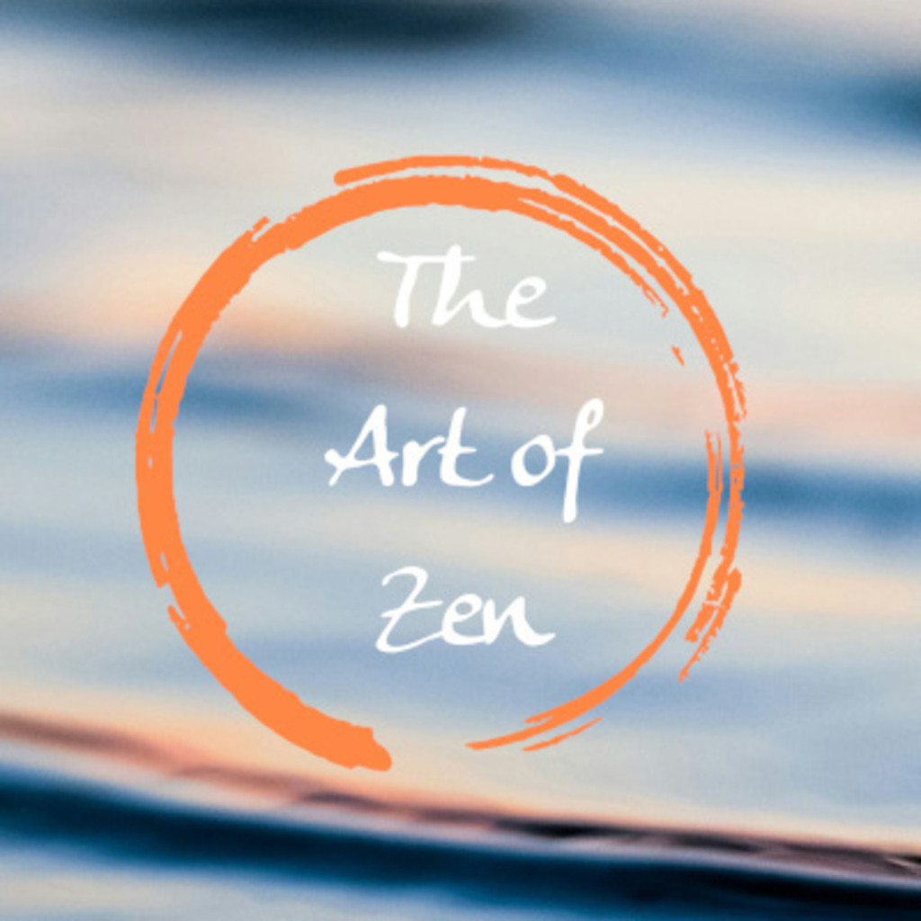 Art of Zen calligraphy on gently rippling water