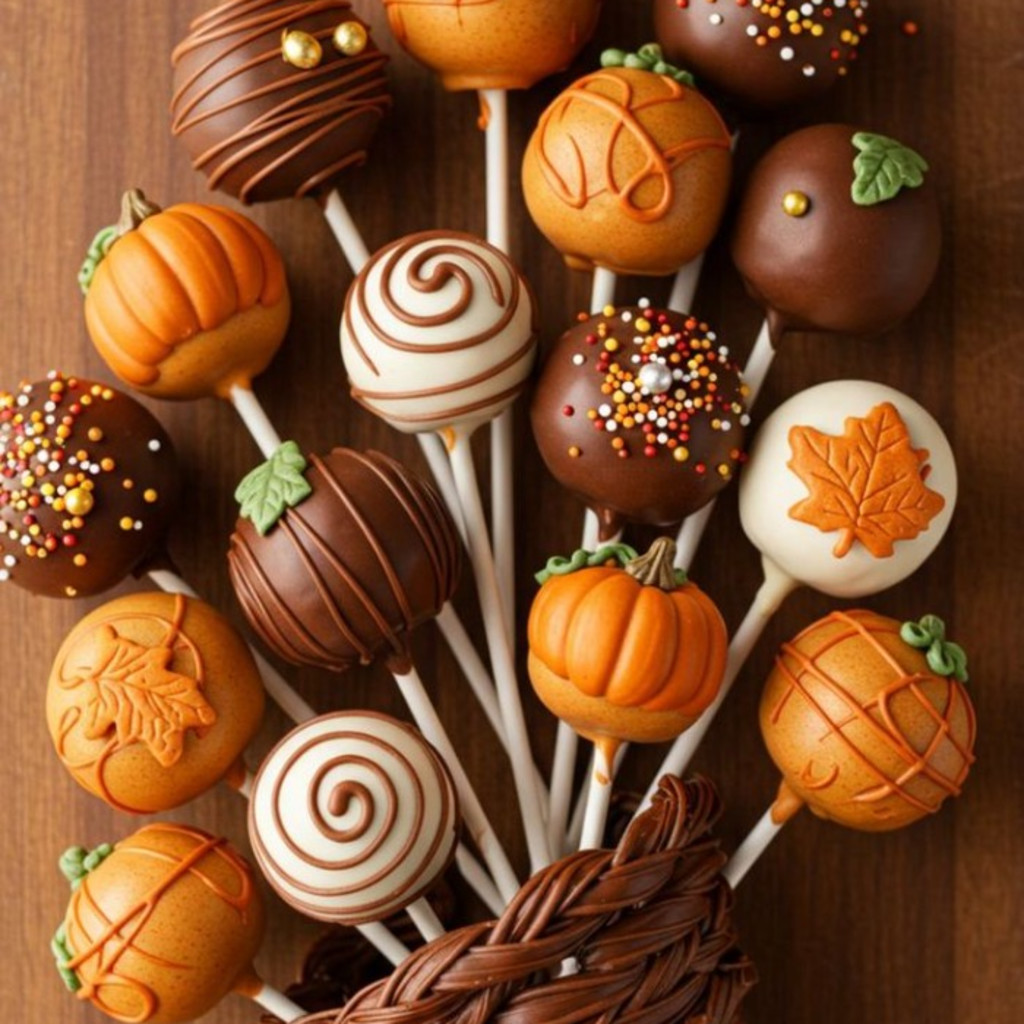 Fall-Themed Cake Pops