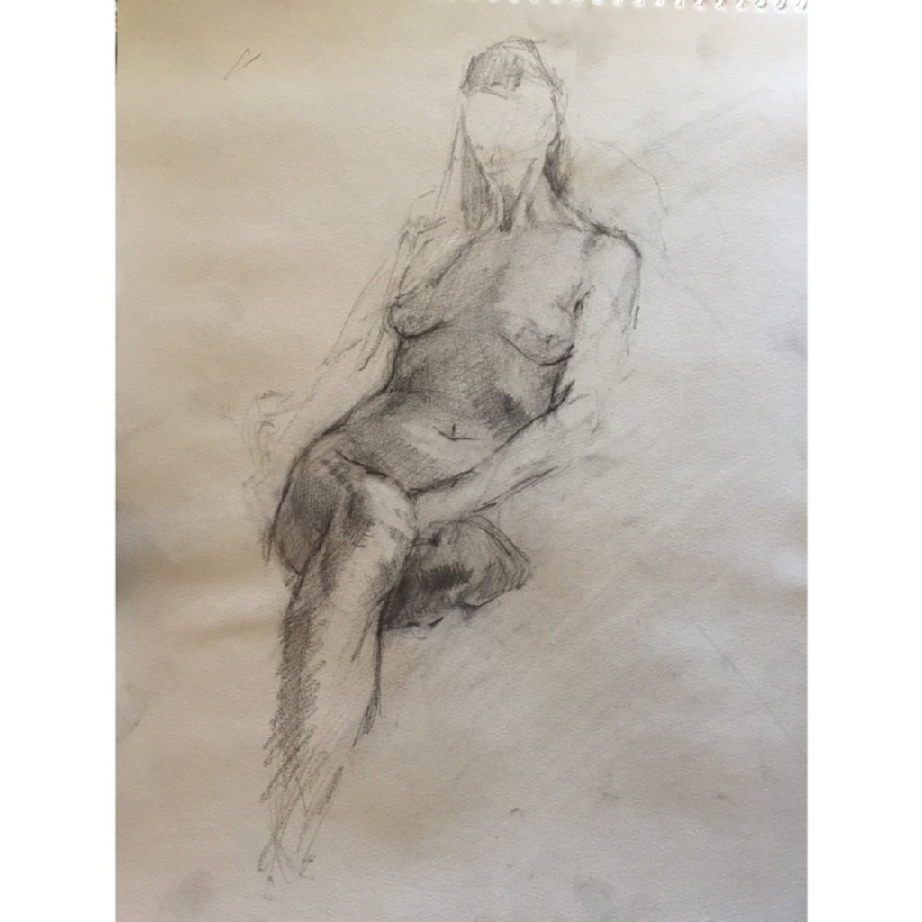 Pencil life drawing sketch by Sara Myers