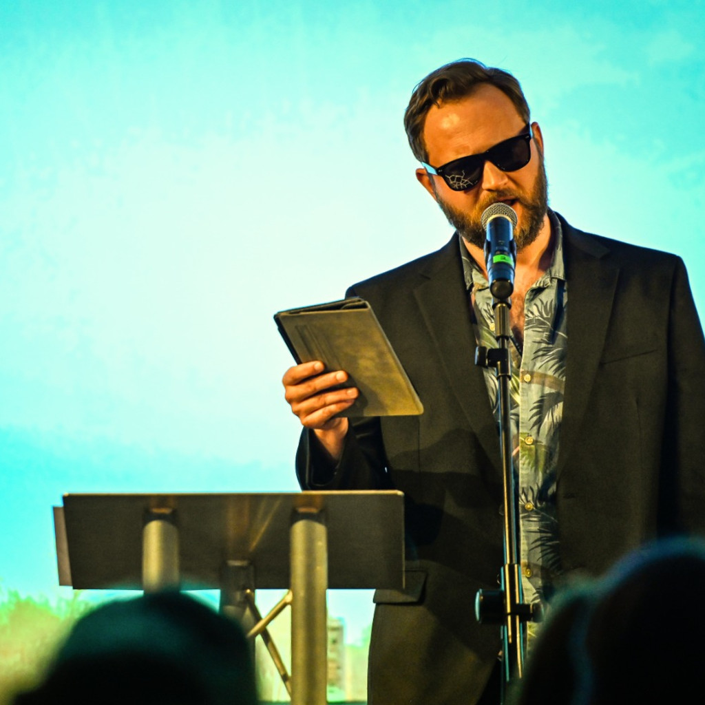 The host of the podcast