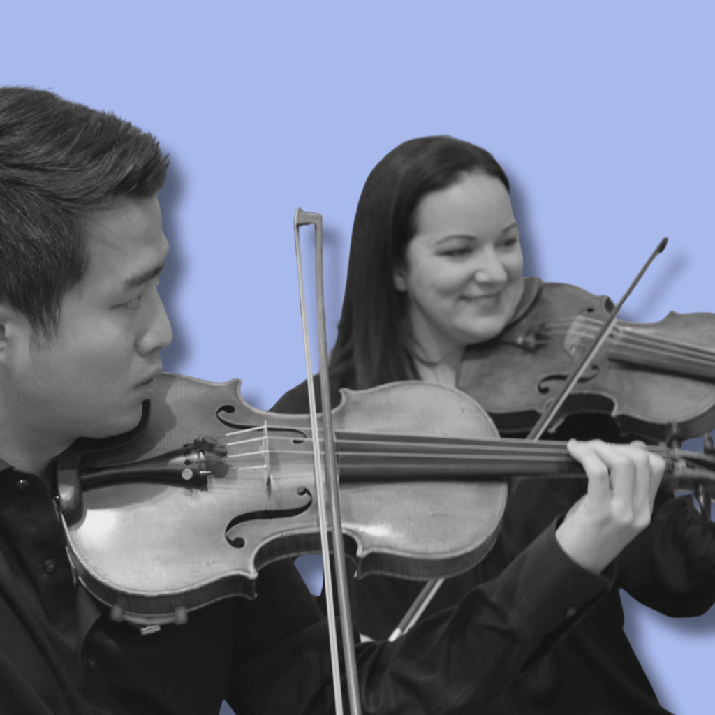 Two violinist performing