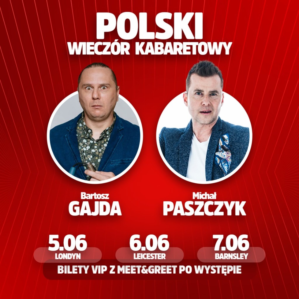 Gajda i Paszczyk stand-up | Londyn, Leicester, Barnsley 2026