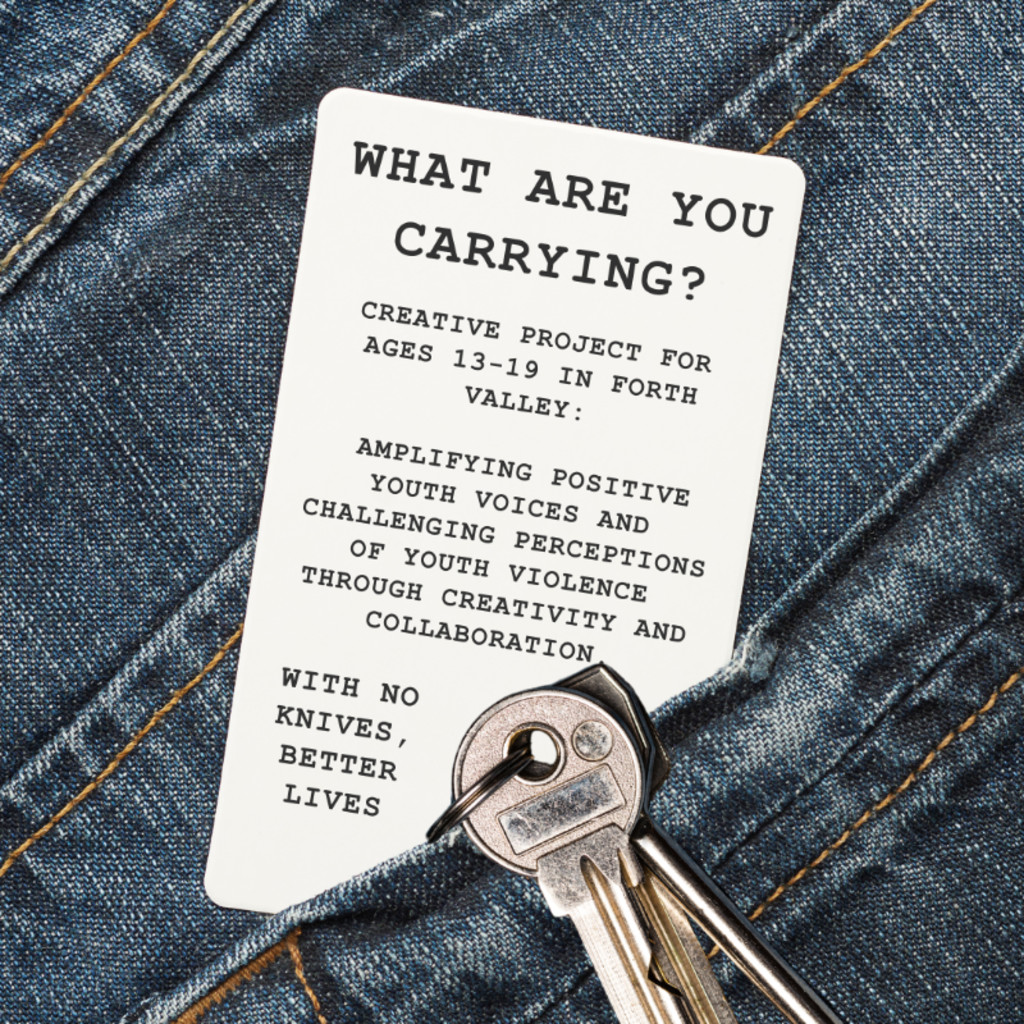 "What Are You Carrying?": Youth Programme with Creative Stirling and No Knives Better Lives