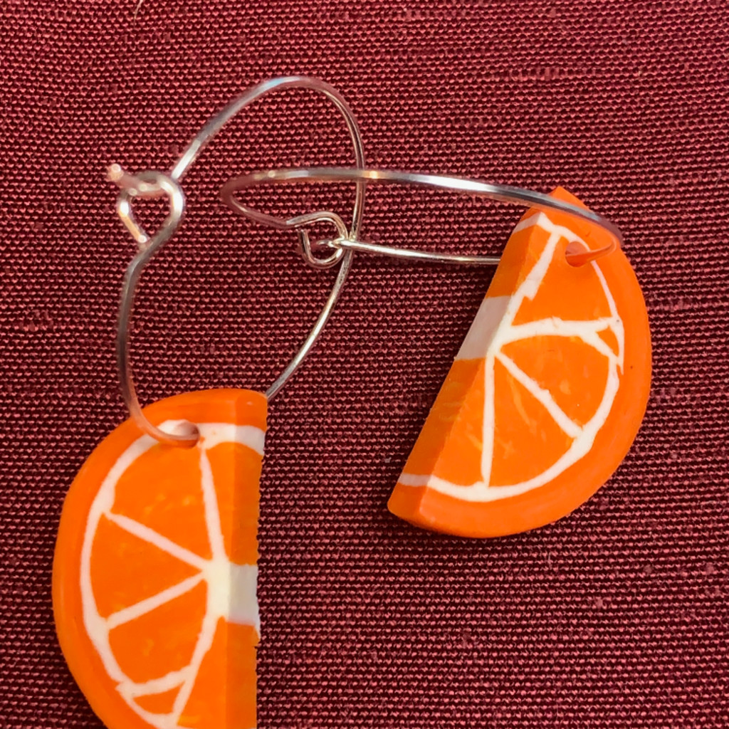 orange earrings
